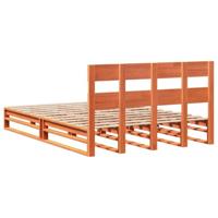 Bedframe zonder matras massief grenenhout wasbruin 120x200 cm - thumbnail