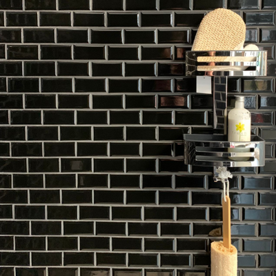 Mozaiektegel Paris 30x30 cm Porselein Glanzend Zwart Jos. Mozaiektegel Paris 30x30 cm Porselein Glanzend Zwart Jos.