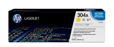 HP toner 304A, 2 800 pagina's, OEM CC532A, geel HP toner 304A, 2 800 pagina's, OEM CC532A, geel