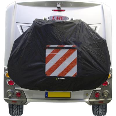 Fietsdragerhoes DS Covers STAR met gevarenbordhouder - zwart Fietsdragerhoes DS Covers STAR met gevarenbordhouder - zwart