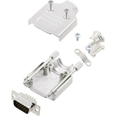 encitech MHDM-09-HDP15-K 6355-0059-01 D-sub male connectorset 180 ° Aantal polen: 15 Soldeerkelk 1 set(s)