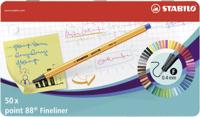 Stabilo point 88 metalen doos fineliners, 50st. - thumbnail
