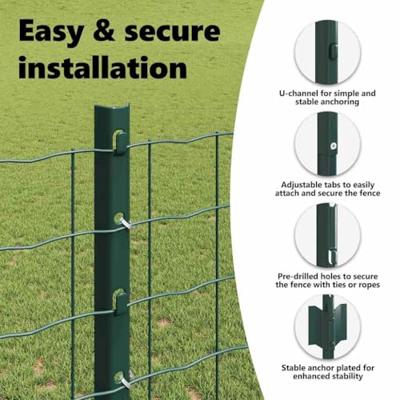 VidaXL Afrasteringspaal 5 pcs groen 120 cm staal VidaXL Afrasteringspaal 5 pcs groen 120 cm staal