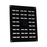 Nedco schuifrooster met gaas - vierkant - 250x200mm - zwart - aluminium - thumbnail