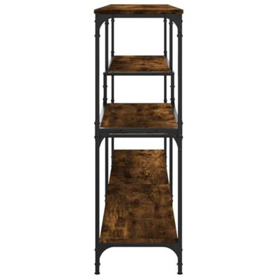 Wandtafel 160x32x95 cm bewerkt hout gerookt eikenkleurig