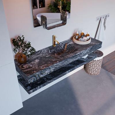 MONDIAZ ALAN-DLUX 150cm planchet Lava. Vrijhangende wastafel CLOUD midden 1 kraangat, kleur Lava. MONDIAZ ALAN-DLUX 150cm planchet Lava. Vrijhangende wastafel CLOUD midden 1 kraangat, kleur Lava.