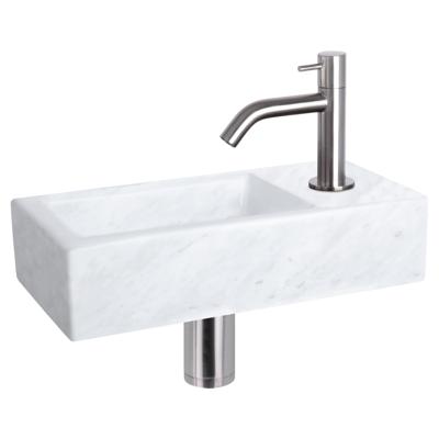 Differnz Helios fonteinset marmer kraan gebogen mat chroom 37.5 x 18.5 x 9.5 cm Differnz Helios fonteinset marmer kraan gebogen mat chroom 37.5 x 18.5 x 9.5 cm