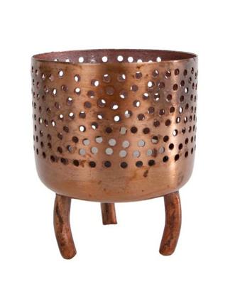 No Brand Theelichthouder luca s koper metaal 6x6x8cm | 12 stuks