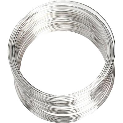 Creativ Company Memory wire, d 6 cm, dikte 0,8 mm, ca. 11,5 m, verzilverd, 1 stuk