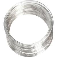 Creativ Company Memory wire, d 6 cm, dikte 0,8 mm, ca. 11,5 m, verzilverd, 1 stuk - thumbnail