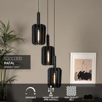 Lucide RAFAL - Hanglamp - Ø 50 cm - 3xE27 - Grijs - thumbnail