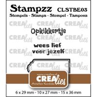 Crealies • stampzz stempelset beterschap 03: 2 teksten + 1 tag/label - thumbnail