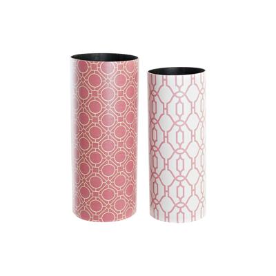 Paraplu DKD Home Decor Canvas Hout Oranje Wit (23 x 23 x 54,5 cm)