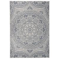 Buitenkleed met patroon platgeweven 160x230 cm blauw - thumbnail