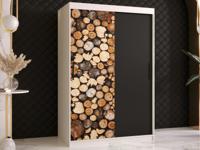 Kledingkast DREMBO 2 schuifdeuren 120 cm mat wit - thumbnail