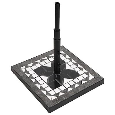 Parasolvoet vierkant 12 kg zwart en wit - thumbnail
