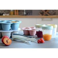 BEABA Multiportions siliconen 6x150 ml blauw - thumbnail