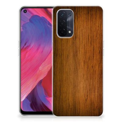 OPPO A74 5G | A54 5G | Bumper Hoesje | Donker Hout