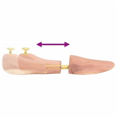 VidaXL Schoenspanner met schoenlepel eu 44-45 massief cederhout