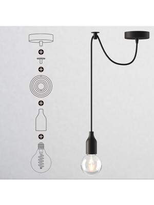 Light depot - Strijkijzersnoer 3-aderig - per meter - charcoal antraciet - Outlet