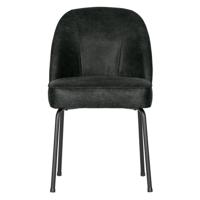 WOOOD Eetkamerstoel 'Vogue' Leder, kleur Zwart - thumbnail