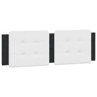 Hoofdbordkussen 160 cm kunstleer wit en zwart - thumbnail