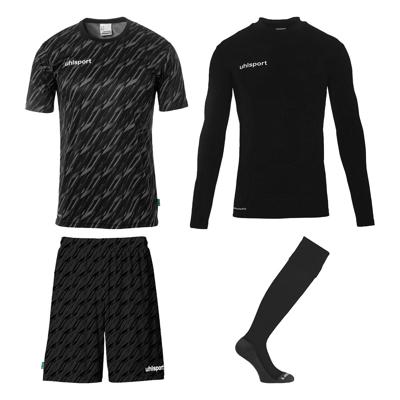 Uhlsport Progressive Keeperstenue Pack Zwart Uhlsport Progressive Keeperstenue Pack Zwart