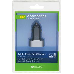 Gp Usb Autolader Cc611 Met 3 Poorten 2,4 A/1,5 A 150gpcc61c1