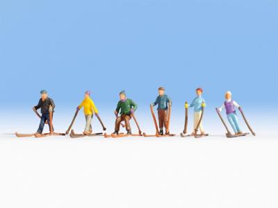 NOCH 36828 N Skiërs figuren Geverfd, Staand