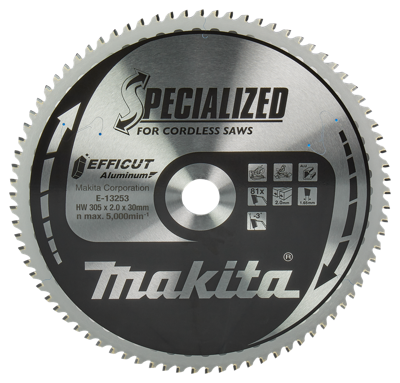 Makita Accessoires Afkortzaagblad Aluminium | Efficut 305x30x2,0 81T -3g - E-13253 E-13253