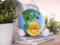 Love Hearts Aarde knuffel - You are my world - 18 cm - thumbnail