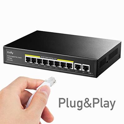 Cudy GS1010PE netwerk-switch Gigabit Ethernet (10/100/1000) Power over Ethernet (PoE) Zwart