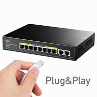 Cudy GS1010PE netwerk-switch Gigabit Ethernet (10/100/1000) Power over Ethernet (PoE) Zwart - thumbnail