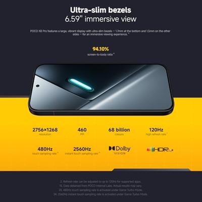 Smartphone Poco X8 PRO 6,59" Octa Core 12 GB RAM 512 GB Zwart