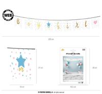 Letterslinger &apos;Boy or Girl&apos; Babyshower (220cm) - thumbnail