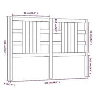 Hoofdbord 126x4x100 cm massief grenenhout wit - thumbnail