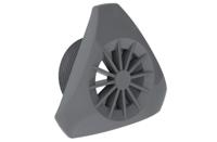 Design Rooster voor wandafzuiging Antraciet Grijs - thumbnail