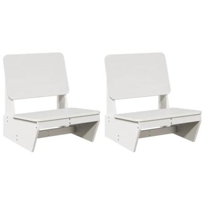 Tuinstoelen 2 st 60x64x70,5 cm massief grenenhout wit