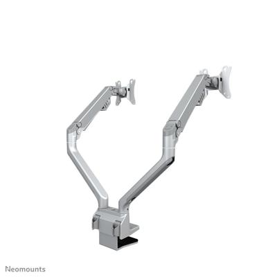 Neomounts FPMA-D750DSILVER Monitor-tafelbeugel 2-voudig 25,4 cm (10) - 81,3 cm (32) Grijs Zwenkbaar, Roteerbaar, Kantelbaar