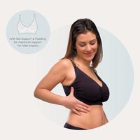 Gewatteerde borstvoedings- & zwangerschapsbeha zonder naden GelWire® CARRIWELL zwart - thumbnail