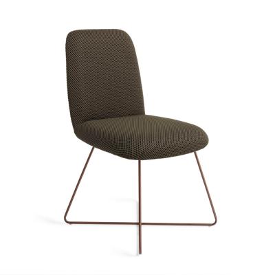 Jesper Home Eetkamerstoel 'Taiwa' Cross Rose, kleur Jungle Jewel