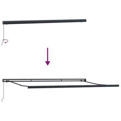 Luifel automatisch uittrekbaar 300x250 cm bordeauxrood