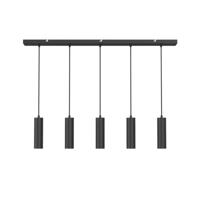 Pendel 5-Lichts hanglamp GU10 Zwart - thumbnail