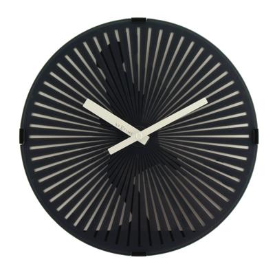 NeXtime - NeXtime - Wandklok - 30 cm - Plastic- Bewegend- Zwart -