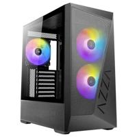 AZZA REAVER Midi-tower PC-behuizing Zwart 1 voorgeïnstalleerde LED-ventilator, 2 voorgeïnstalleerde LED-ventilators, 2 voorgeïnstalleerde ventilators - thumbnail