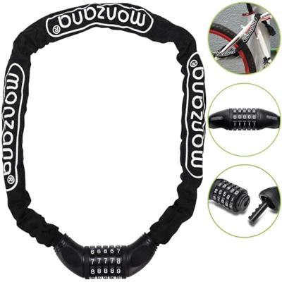 Fietsslot 120cm met cijfercode en sterke ketting