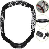 Fietsslot 120cm met cijfercode en sterke ketting - thumbnail