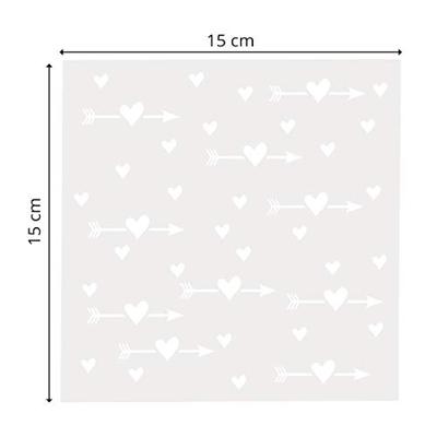 Mundart Stempel • stencil hart met pijl