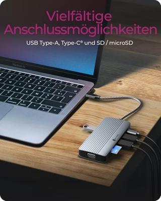 ICY BOX IB-DK4040a-CPD Bedraad USB 3.2 Gen 1 (3.1 Gen 1) Type-C Aluminium, Zilver
