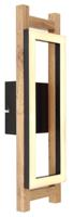Globo Design wandlampIlla zwart met hout - 67266W - thumbnail